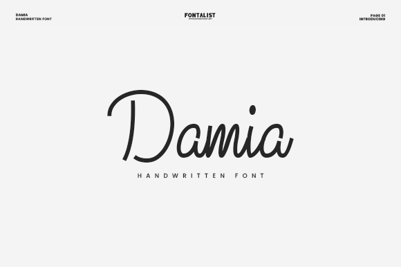 Damia: A Handwriting Font for Modern Branding