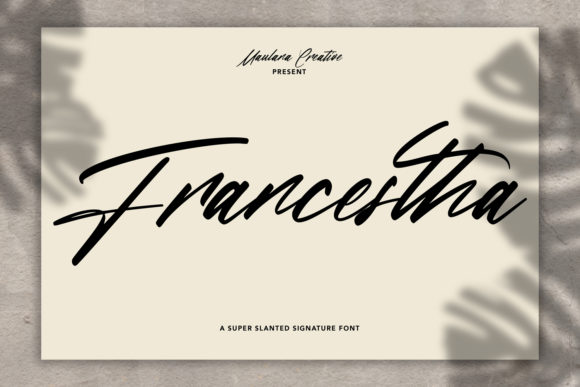 Francestha: A Graceful Script Font for Editorial Design